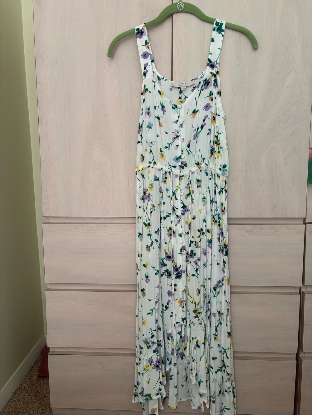 Summer Sale! New Loft White & Floral Sleeveless Dress